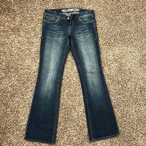 Express low rise bootcut jeans size 2R
